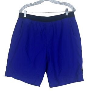 prAna Men's Mojo Active Athletic Shorts Size L Swim Hike Outdoor Blue Purple